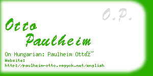 otto paulheim business card